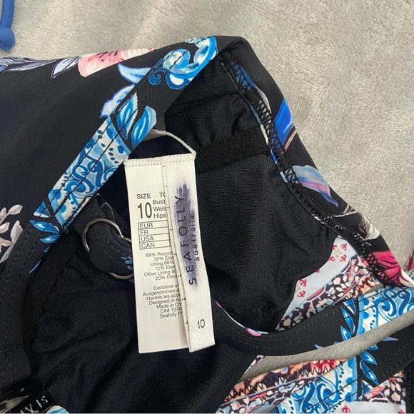 New! Seafolly water garden floral DD cup bralette bikini top 21595 - Picture 8 of 10